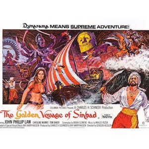 Póster de película "El viaje dorado de Simbad", impresión en alta definición, arte de pared sin marco, paga 2 y obtén 1 gratis