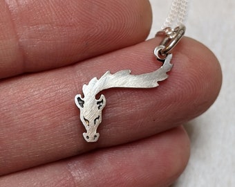 Dragon Pendant - Baby Dragon - Silver Pendant - Dragon jewelry