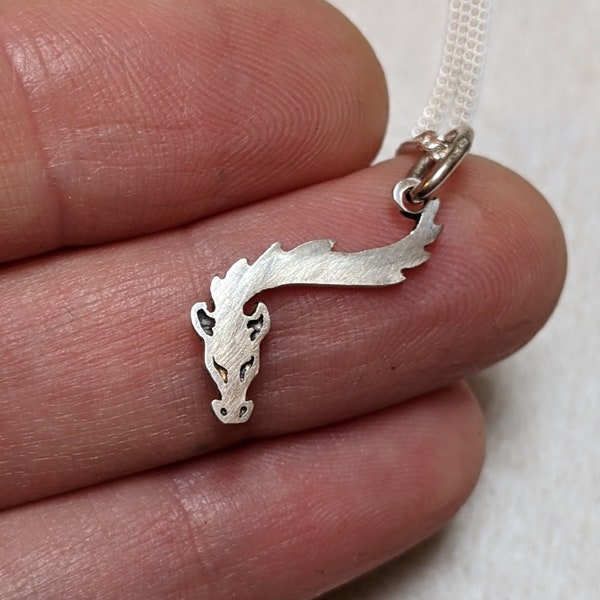 Dragon Pendant - Baby Dragon - Silver Pendant - Dragon jewelry
