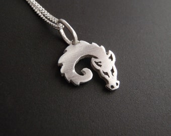 Dragon Pendant - Curled-up Baby Dragon - Silver Pendant - Dragon jewelry - Ready to send!
