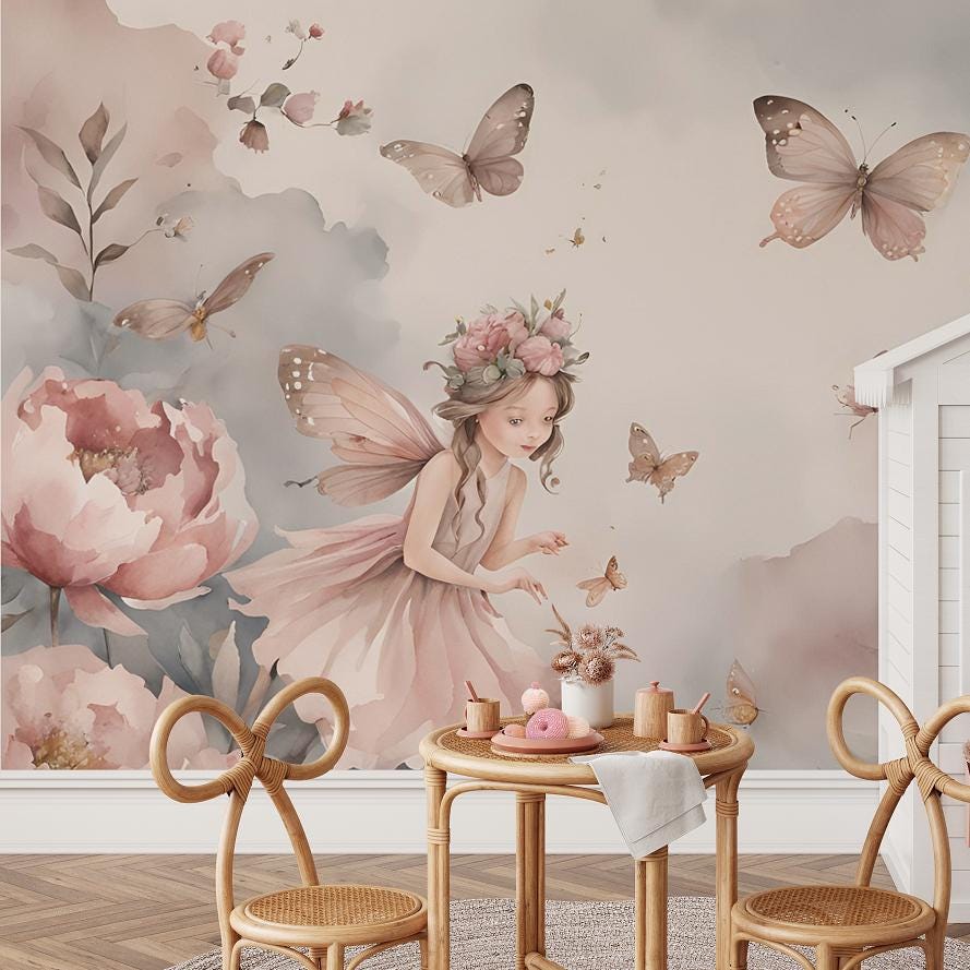 Wall Mural Kids Wallpaper Fairy - Etsy