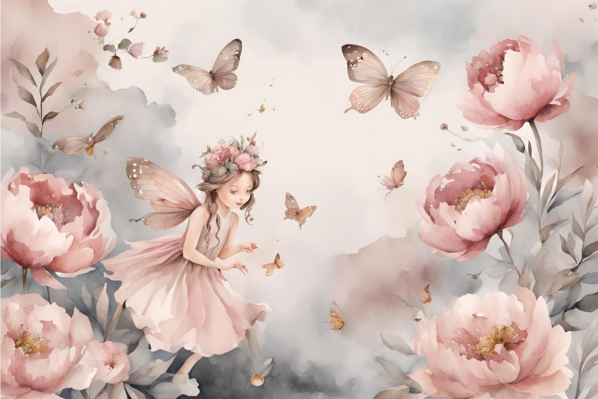 Wall Mural Kids Wallpaper Fairy - Etsy