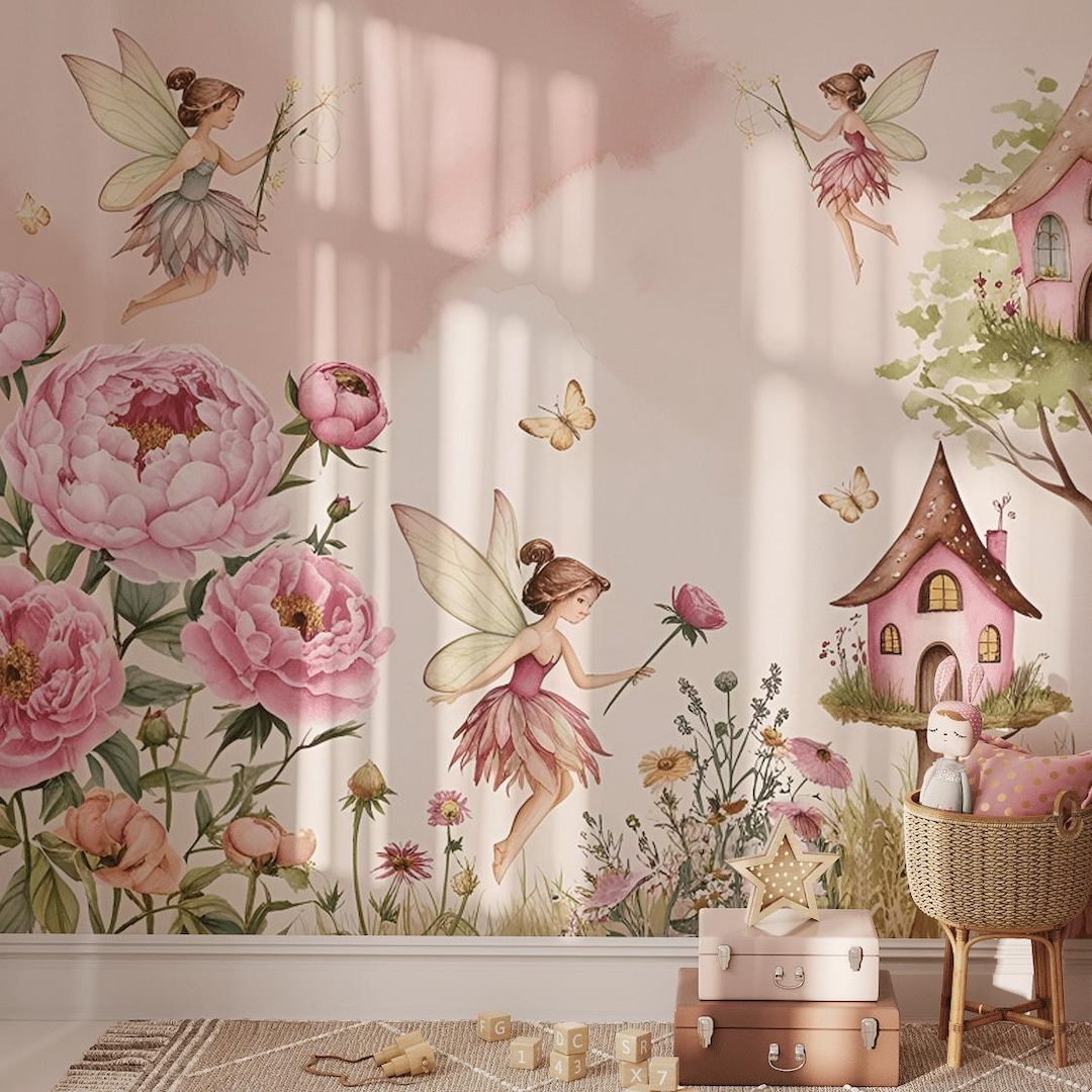 Wall Mural Kids Wallpaper Fairyland - Etsy