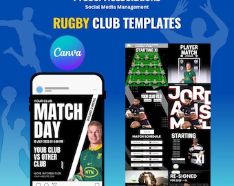 Plantillas de lienzo de rugby