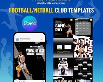 Football/Netball Club Canva Templates