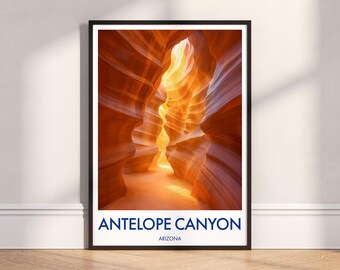 Antelope Canyon Print: Arizona Desert, USA Travel Poster