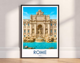 Trevi Fountain Print: Rome, Italy Travel Poster