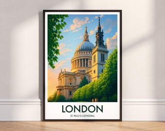 St Paul's Cathedral Print: London, UK Travel Poster