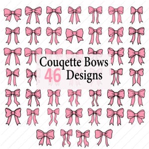 Ribbon Bow Svg Bundle, Bow Svg, Bow Png, Coquette Bows Svg, Hand Drawn Bow Clipart, Hair Bow Svg, Ribbon Bow Outline Svg, Digital Download