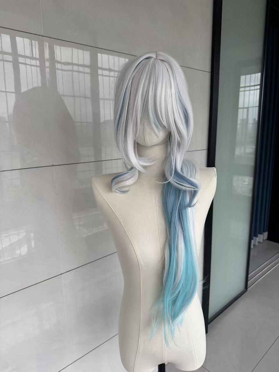 White Gradient Light Blue Jellyfish Wig | Cosplay Wig - Etsy display picture 2