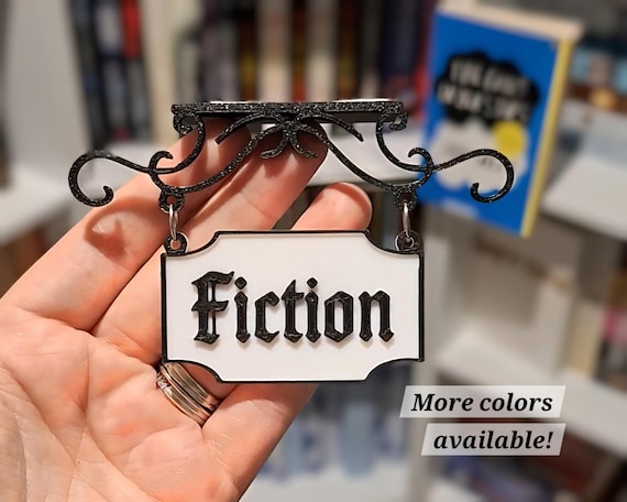 Bookshelf Genre Sign: Personalized Home Library Decor
