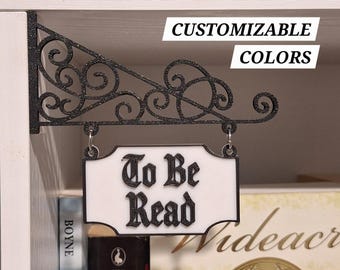 Custom Tavern-Style Bookshelf Genre Sign: Personalized Home Library Decor