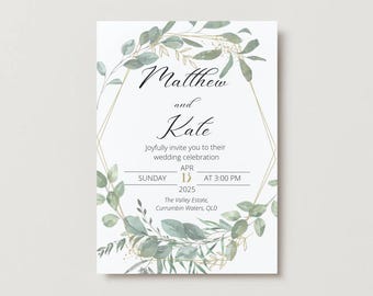 Invito a nozze verde