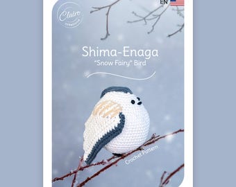 Shima-Enaga, "Snow Fairy" bird - Amigurumi crochet pattern - FR+EN