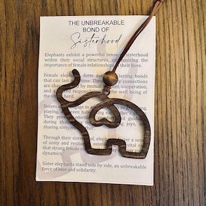 The Unbreakable Bond of Sisterhood Ornament | Elephant Story Ornament | Sentimental Gift for Women