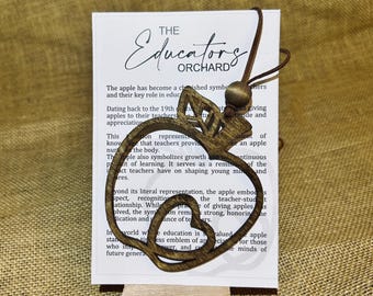 Teacher Story Ornament – The Educator’s Orchard Apple Gift | Wooden Keepsake for Teacher Appreciation, Retirement or End of Year