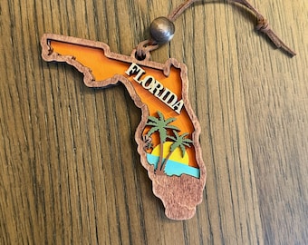 Florida State Ornament – Tropical Sunset Vibes