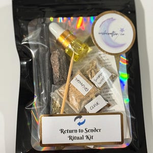 DIY Retour à l'expéditeur/Kit Rituel Mauvais œil | Kit de sorts Retour à l'expéditeur