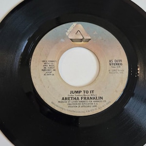 7-inch vinyl 45 RPM LP Aretha Franklin&#39;s &quot;Jump to It&quot; single. Just My Daydream