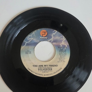 7-inch 45 RPM Vinyl Record &quot;Happiness&quot; &quot;You Are My Friend&quot; By Sylvester