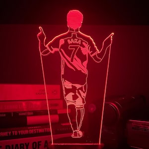 Saka Arsenal LED Light Personalized Football Night Lamp Gift Sign Home Decorations And Gifts Kids