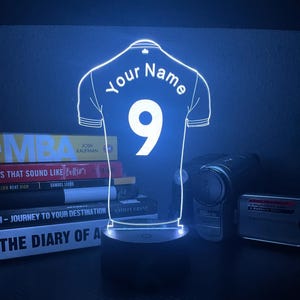 Personalised Football Club Shirt Arsenal Man City Man U Personalised LED Light up Neon Night Light Lamp Sign Home Decorations And Gifts