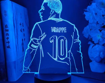 Mbappe LED Night Light: Personalized Football Fan Gift