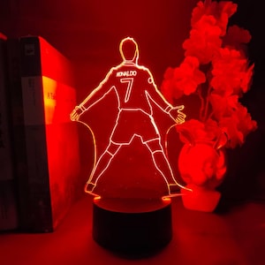 Cristiano Ronaldo LED Light Personalized Football Night Lamp Gift Sign Home Decorations And Gifts Kids