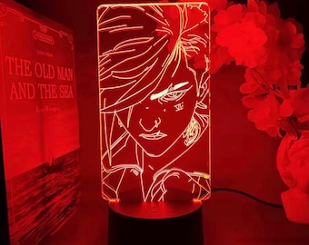 Lámpara de noche LED Arcane Vi: Letrero acrílico multicolor (Opción con control remoto)