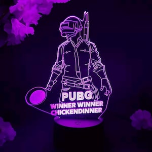 PUBG Pub G Personalised LED Light up Neon Night Light Lamp Sign Home Decorations And Gifts Bed Room Table NightLight