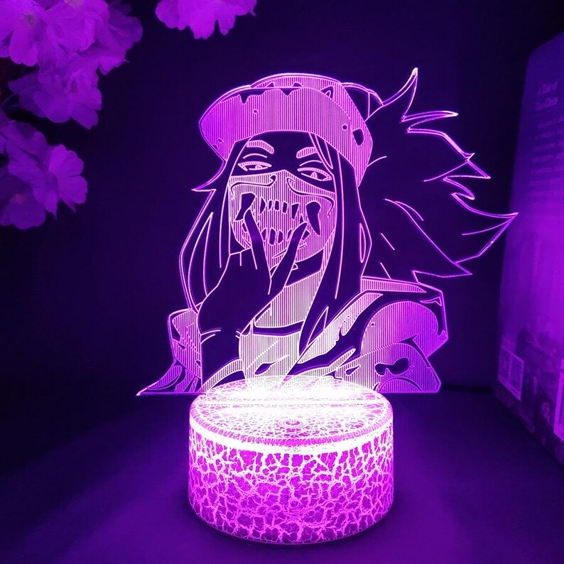 Lámpara de noche LED Akali Arcane: Decoración para gamers de League of Legends imagen 4