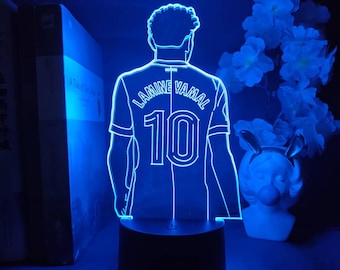 Lamine Yamal LED Night Light, Personalized Football Gift