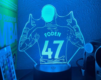 Phil Foden LED Light – Personalized Manchester City Football Gift