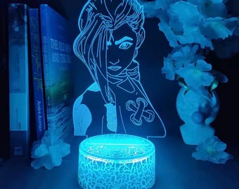 Lámpara de noche LED Arcane Jinx: Decoración personalizada para salas de juegos.