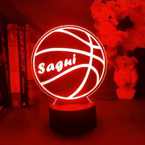 Custom Basketball NBA Personalised LED Light up Neon Night Light Lamp Sign Home Decorations And Gifts Bed Room Table NightLight