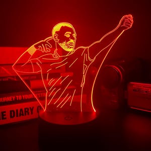 LFC Mo Salah Liverpool Football Club Personalised LED Light up Neon Night Light Lamp Sign Home Decorations And Gifts Kids YNWA