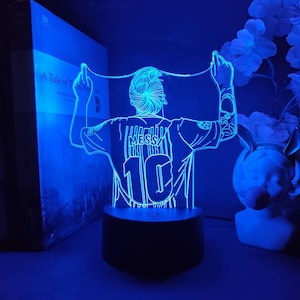 Messi LED Night Light: Football Fan Gift, Home Decor