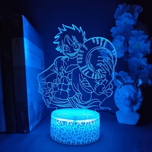 Monkey D Luffy One Piece Personalised LED Light up Neon Night Light Lamp Sign Home Decorations And Gifts Bed Room Table Manga