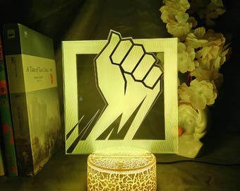 Finka LED Night Light Lamp: Multicolour Acrylic Sign, Touch/Remote Control Decorations
