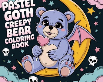 Pastel Goth Coloring Book PDF 61 Creepy Cute Pages Instant Digital Download Coloring pages for Adults and teens