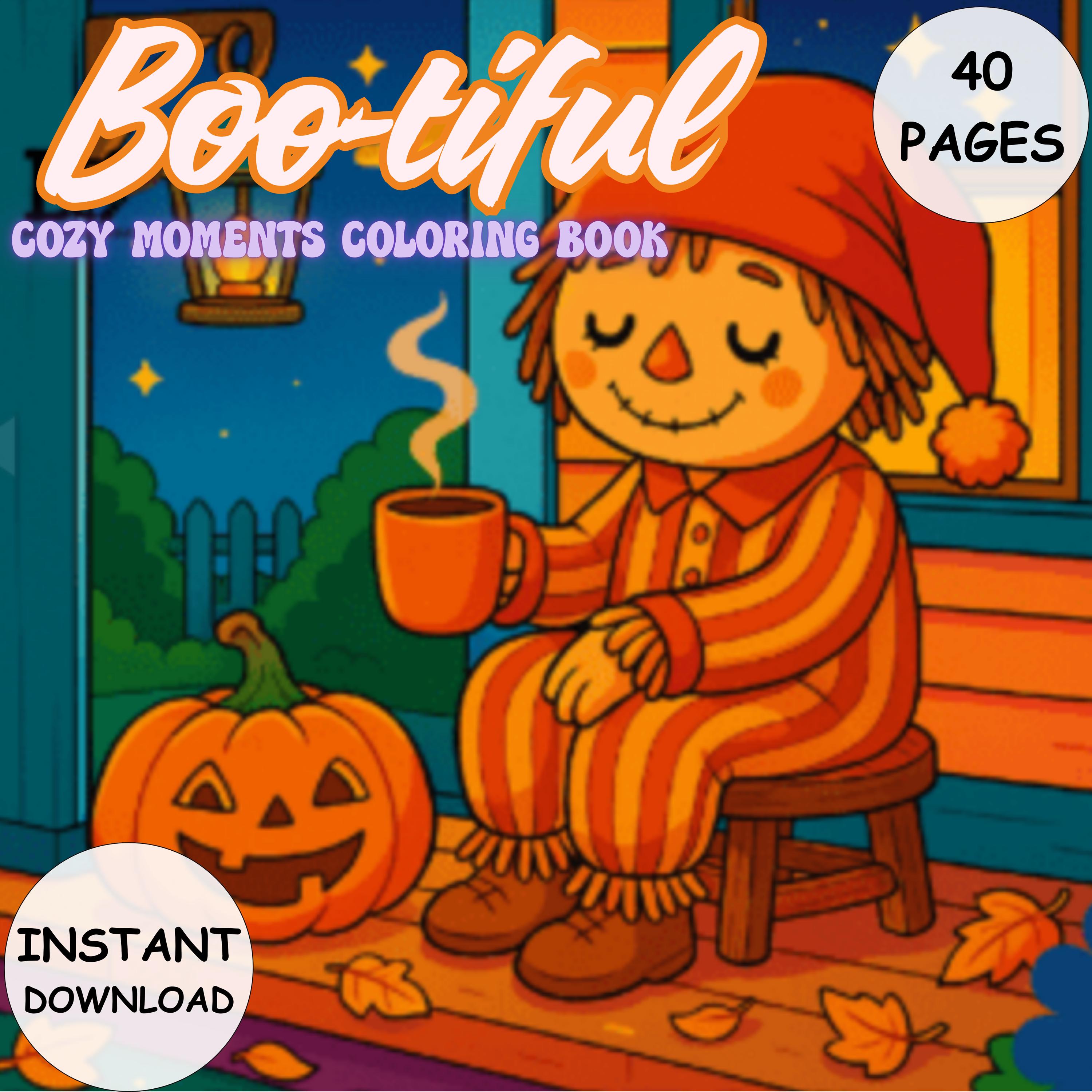 BOO-TIFUL ハロウィンぬり絵ブック 40ページ 心温まる不気味でキュート 