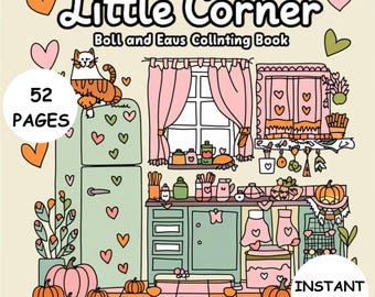 Coco Wyo Coloring Little Corner Coloring Book PDF Instant Download Cute and Cozy Coloring Pages 52 Digital Pages Stress Relief Coloring