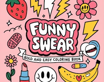 Funny Swear Coloring Pages PDF Adult Humor Book Instant Digital Download 72 Pages