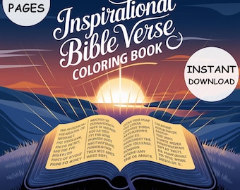 Inspirational Bible Verse Coloring Book: 89 Pages (PDF Download)