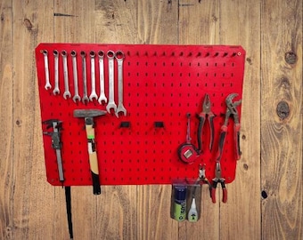 Digital Tool Organizer | Pegboard Panel DXF File | Customizable Hook Layout | 710x510mm CNC Laser Cut File
