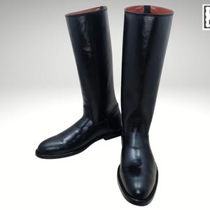 Handgefertigte Schwarze Leder Kniehohe Reitstiefel für Männer und Frauen | Cosplay Mode