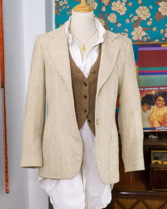 Y2k Silk Tweed Fitted Blazer