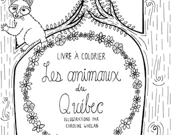 Canadian animal colouring book, animal colouring, animal illustration, animal coloring pages, activity for kids, colouring book kids