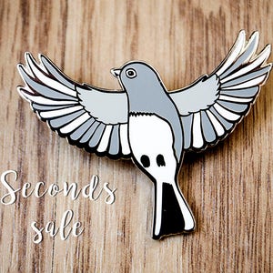 SECONDS SALE enamel pin, bird enamel pin, enamel pin seconds, animal pins, bird pin, bid lover gift, enamel pin nature, enamel pin bird