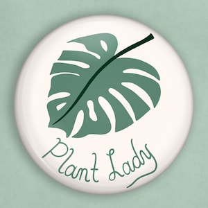 Plant Lady pin, plant lady gift, plant mom gift, cute pins, nature lover gift, monstera plant, succulent pin, monstera pin, plant lover